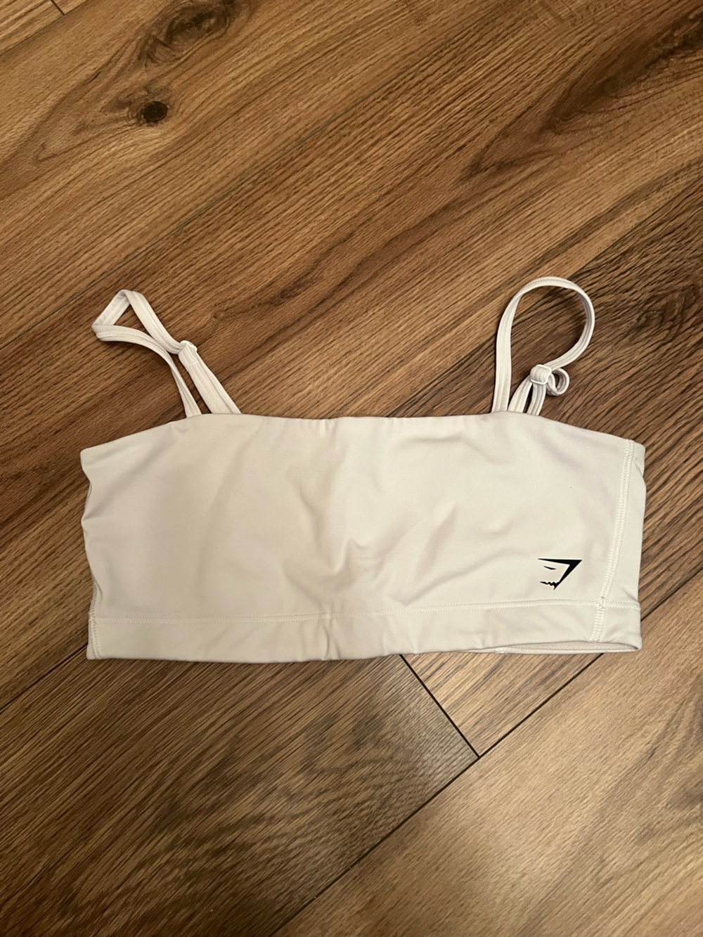 Gymshark White Bandeau Strappy Sports Bra Size S